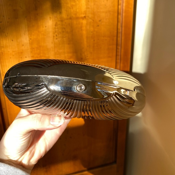 Silver Ribbed Clutch - Picture 2 of 4